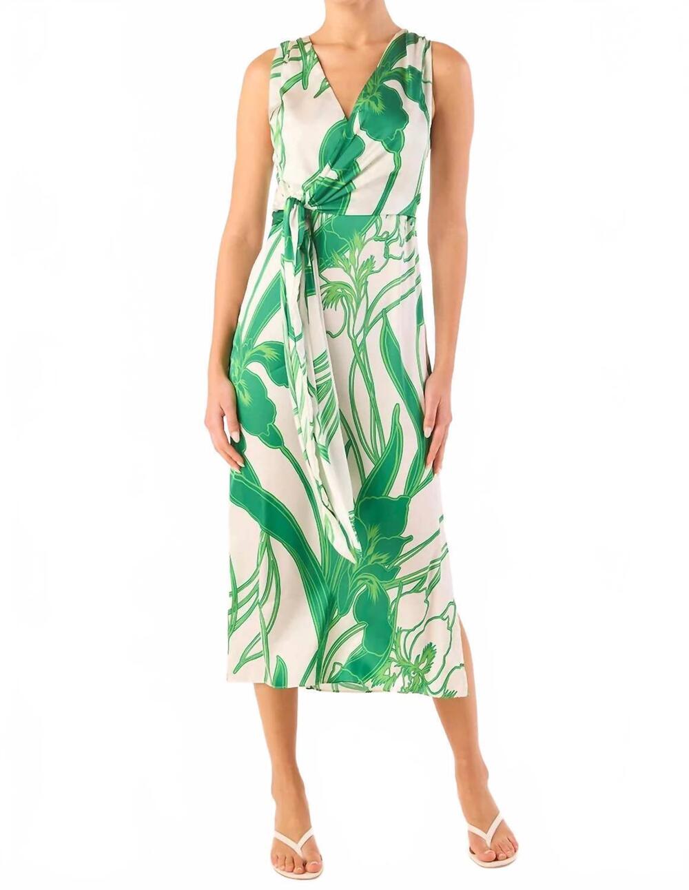 NEW MISA LOS ANGELES kina sleeveless midi dress in winding iris